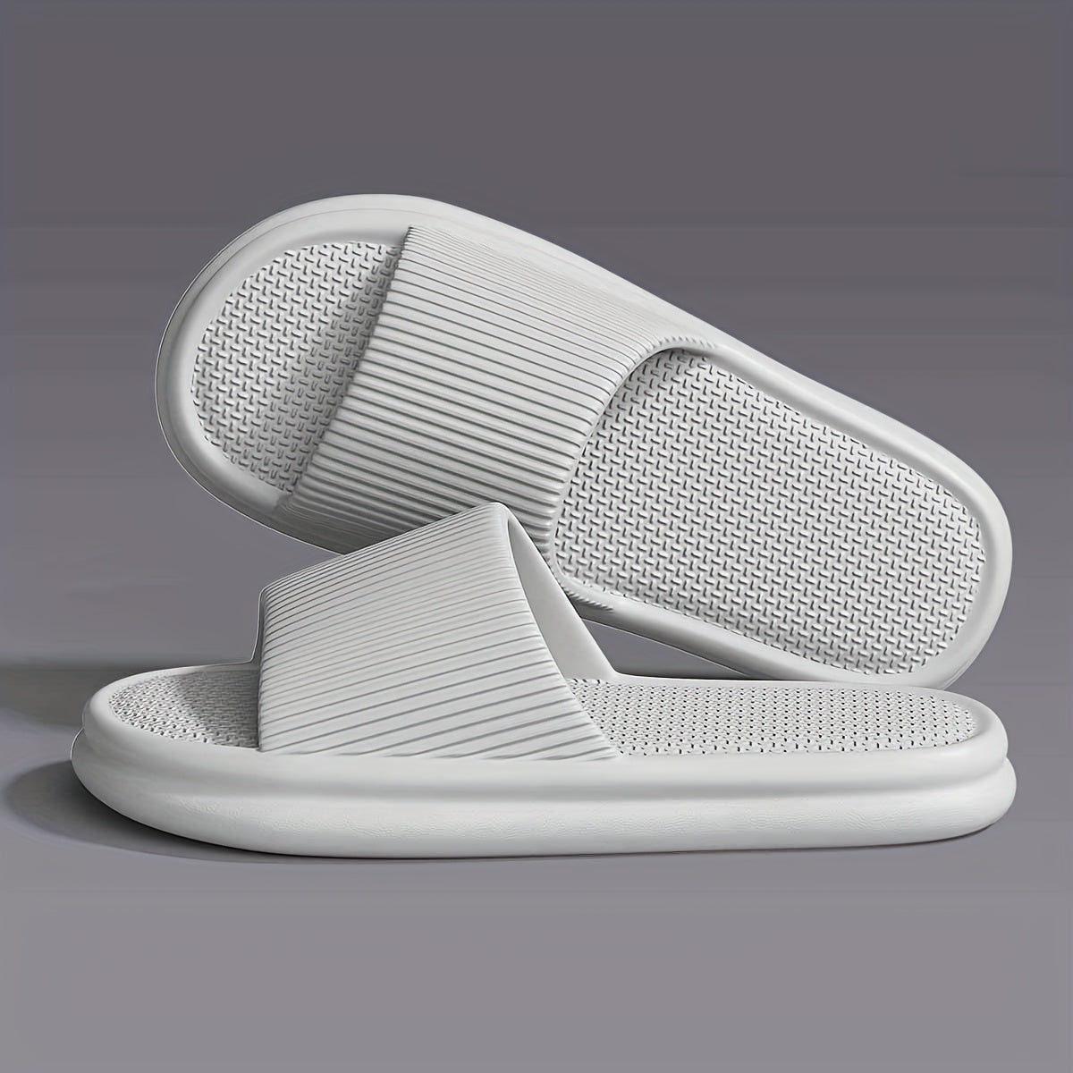 Домашние EVA тапочки для пар, повседневные, легко надевающиеся, с круглым носком, однотонные, унисекс