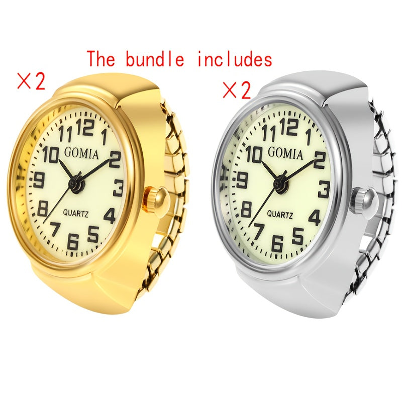 Illuminated Finger Watches for Students Stylish Ring Watches with LED Light