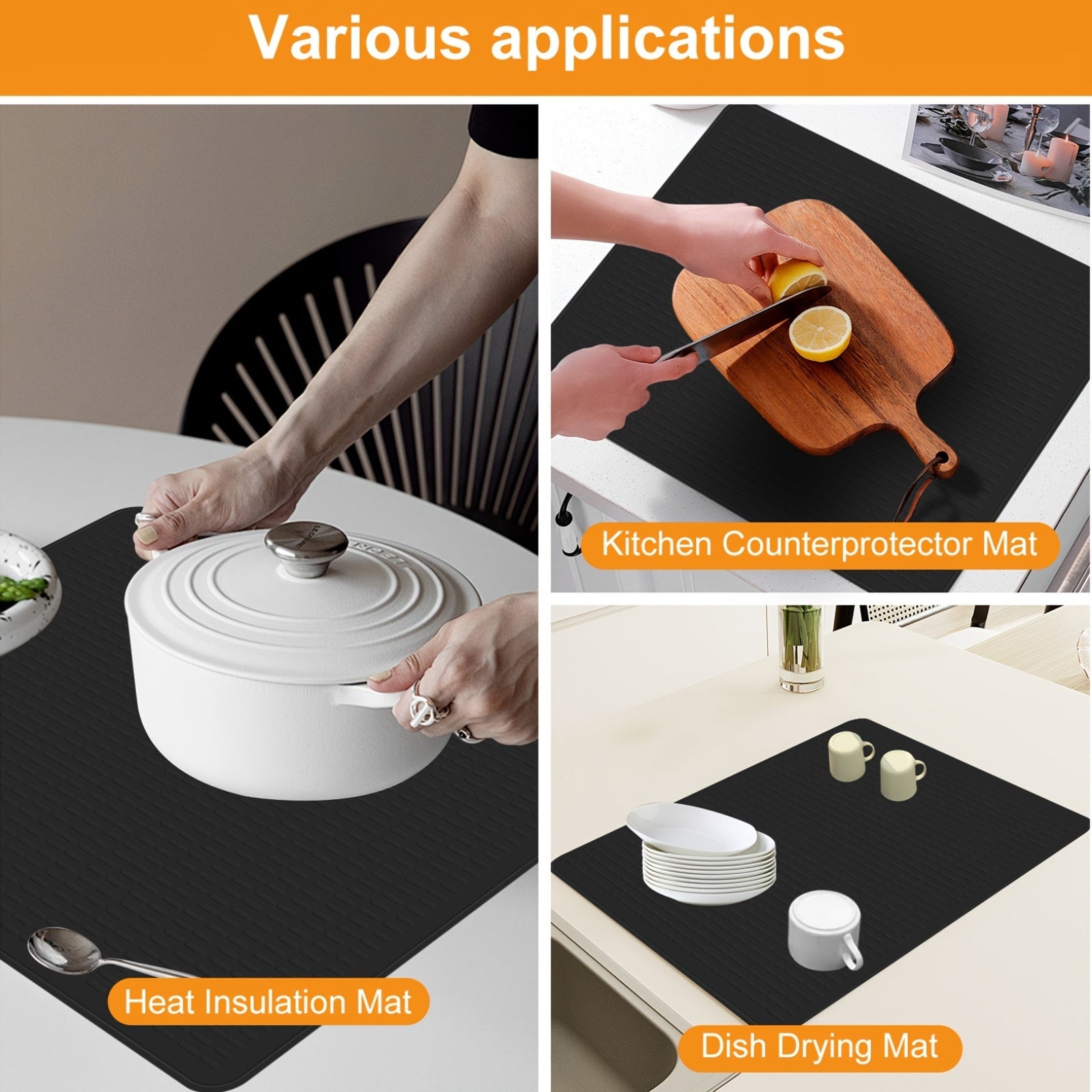 Silicone Stove Top Cover Heat-Resistant Waterproof Non-Slip Foldable Kitchen Protector