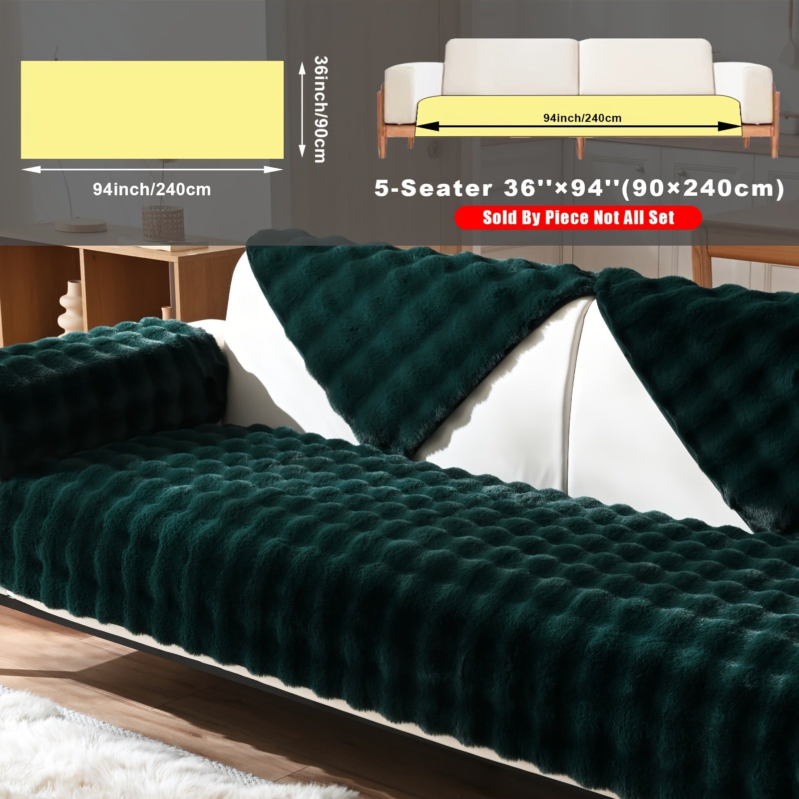 Накидка на диван из флиса для 2-4 местных диванов в 8 цветах, моющаяся в машине, дружелюбная к питомцам, современный дизайн