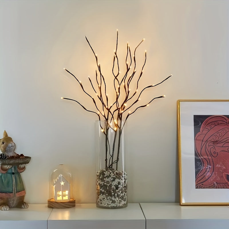 Guirnalda de luces con 1 rama y 20 LED para decoración interior en bodas, cumpleaños y Navidad