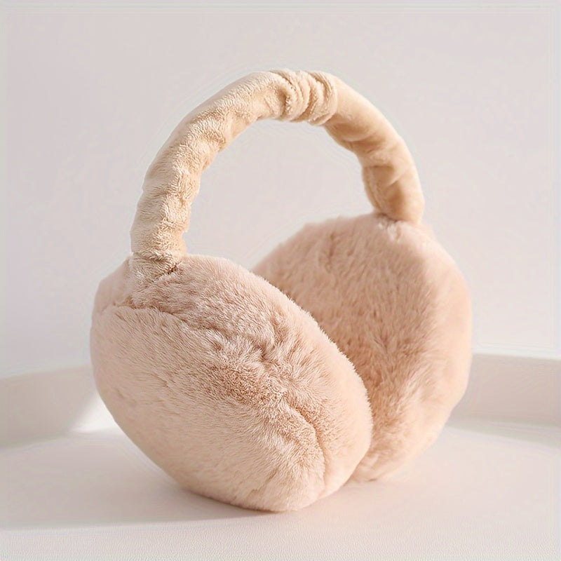 Unisex Plush Foldable Earmuffs Hand Washable Winter Ear Warmers