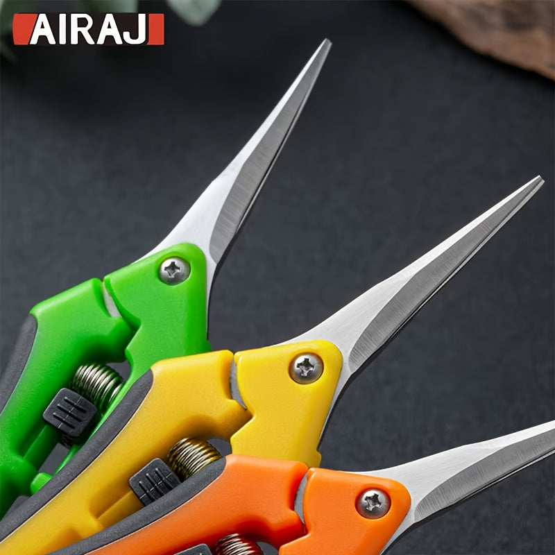 7-Inch Stainless Steel Pruning Shears for Garden, Orchard, Bonsai, Weed Control