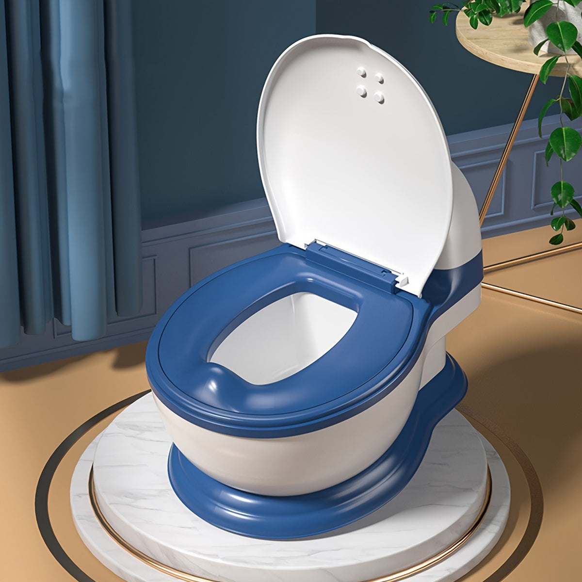 Kids Potty Chair for Children Ages 3-6 Durable Plastic Training Toilet Seat with Lid