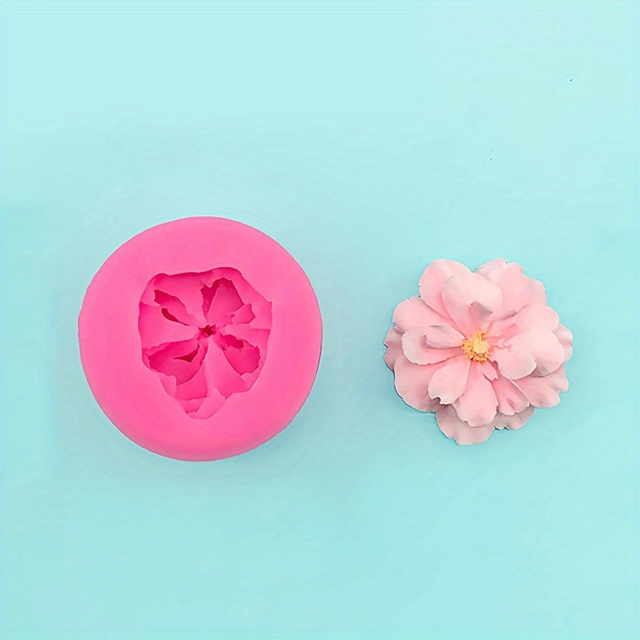 Silicone Cake Decorating Mold Peony Flower for Sugarcraft Chocolate Fondant DIY