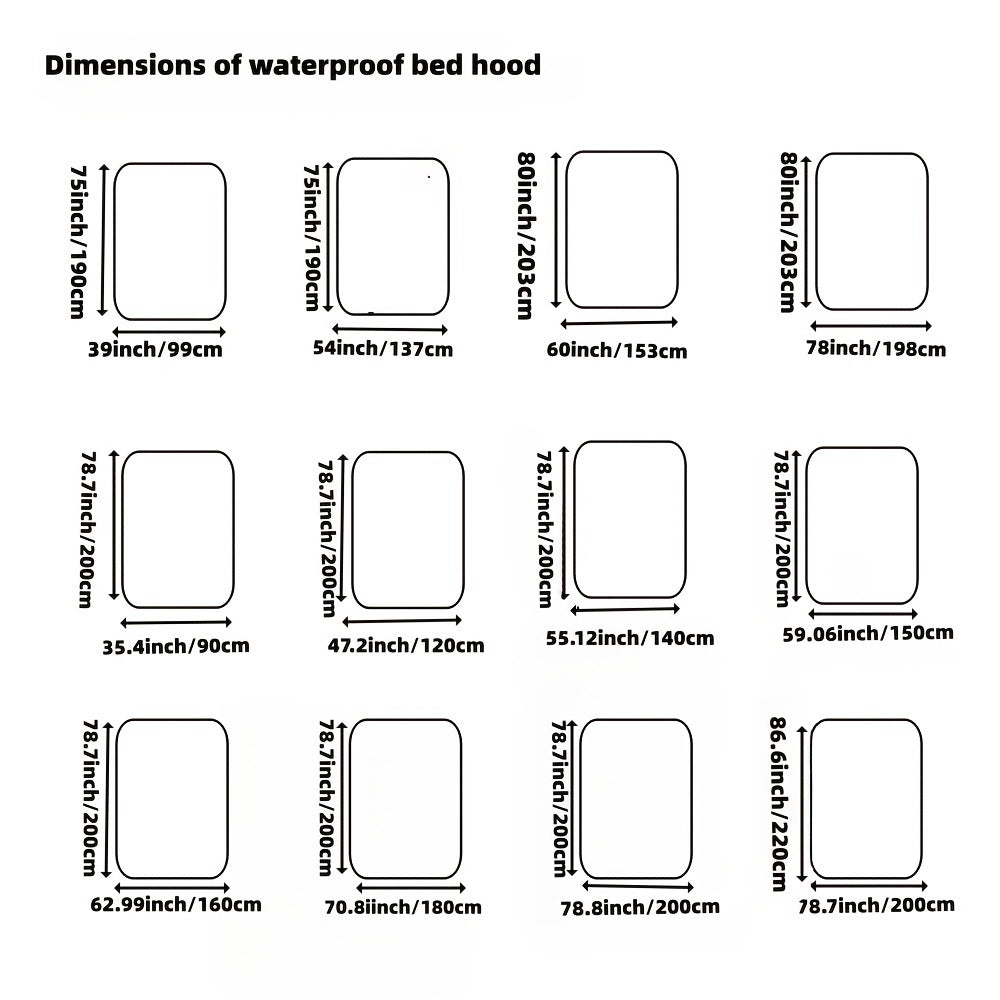 Waterproof Quilted Mattress Protector Cover Water-Resistant Machine Washable 80-85gsm Polyester Polyurethane