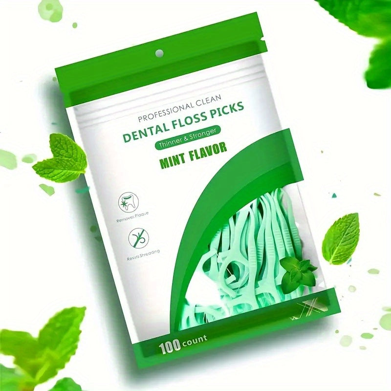 Mint Flavored Dental Flosser Picks 600 Pack Portable Deep Cleaning