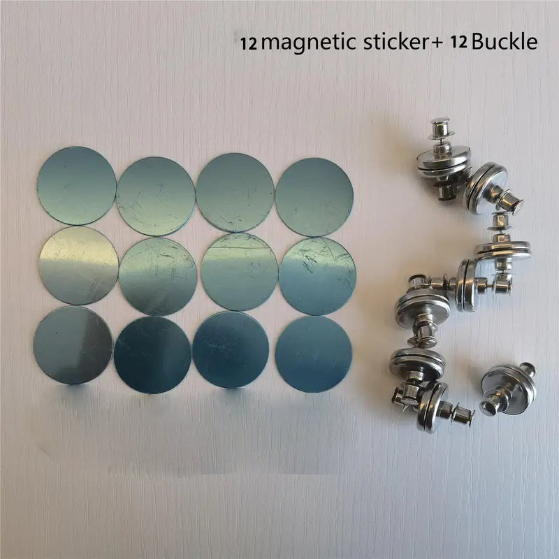 Metal Magnetic Curtain Clips for Shower Curtains and Drapes Strong Adhesive Wall Mounts