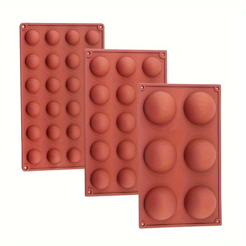 3D Silicone Hemisphere Chocolate Mold for Candy Pudding Baking Tools