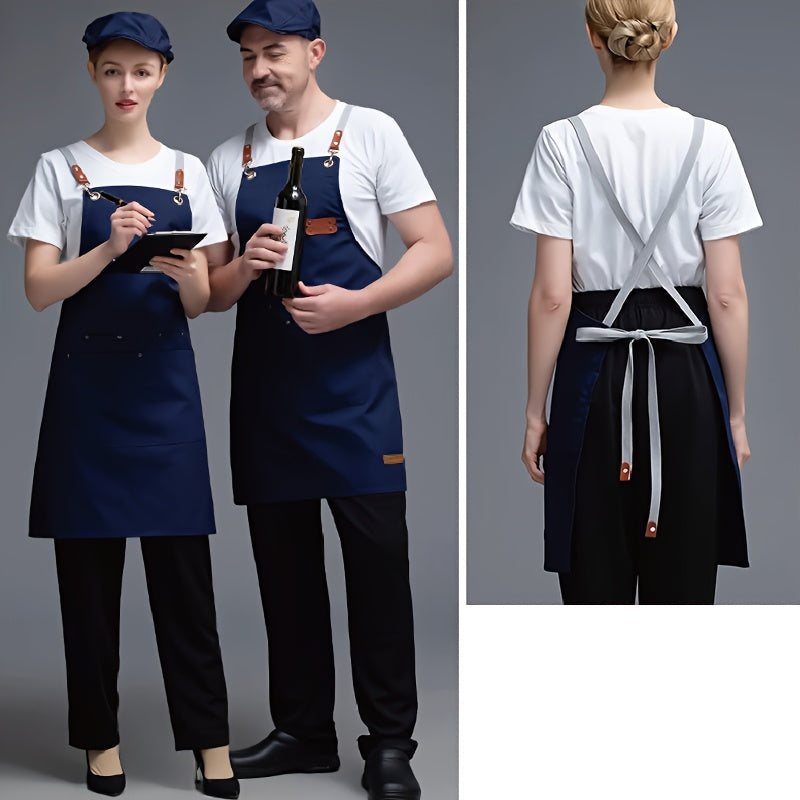 Waterproof Stain-Resistant Restaurant Apron with Pockets for Men and Women