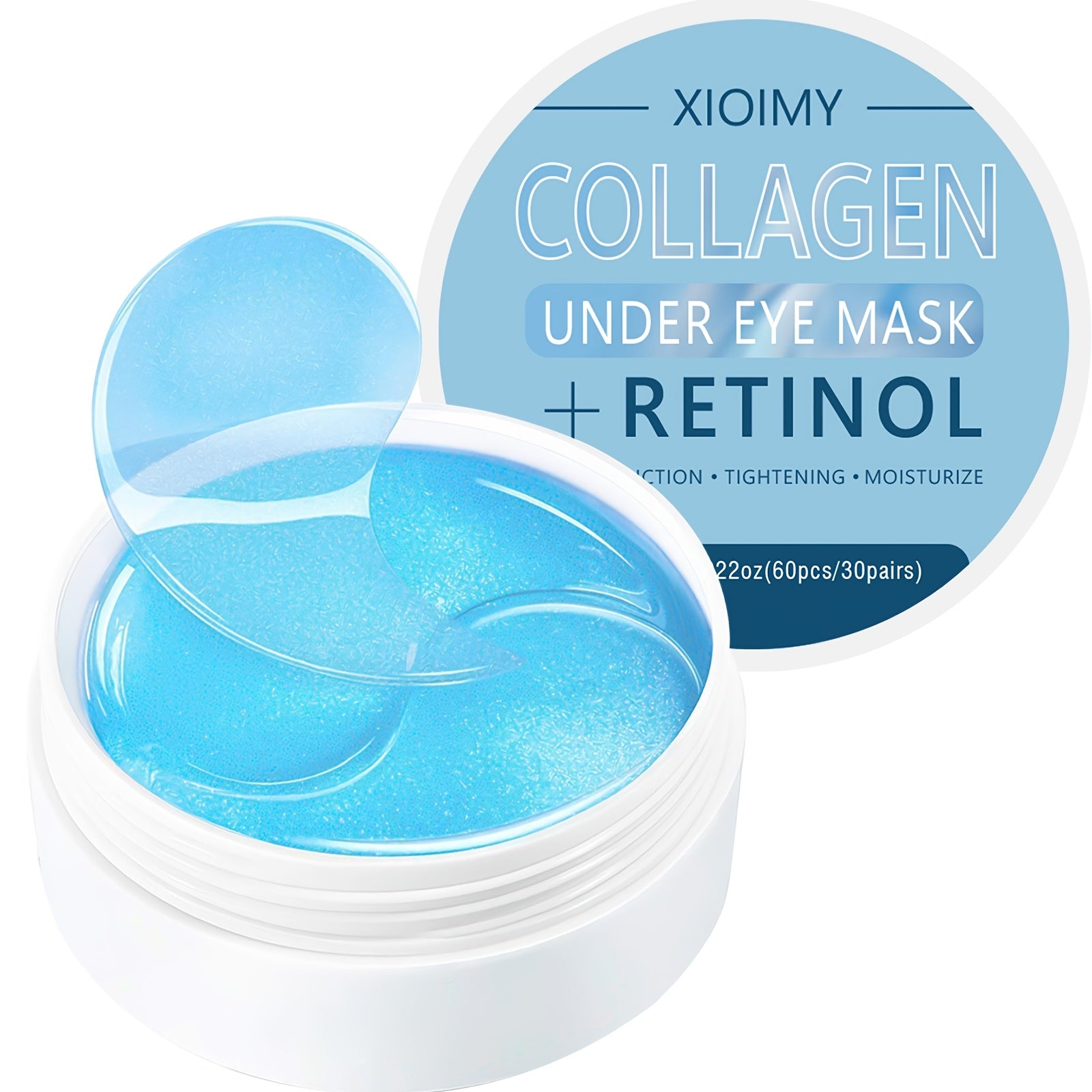 60 dona Kollagen Retinol Ko'z Maskalari chuqur namlik uchun, qattiqlashtirish, barcha teri turlari uchun