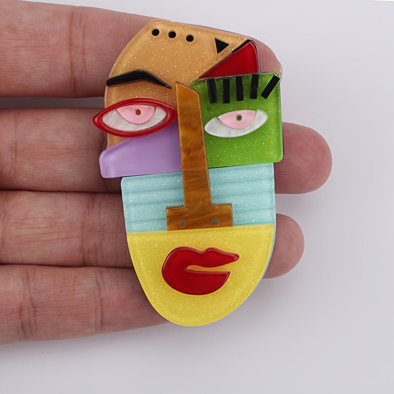 Acrylic Cat Brooch Cartoon Animal Pin for Clothing and Bags