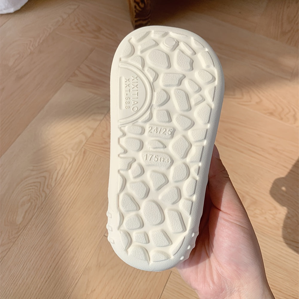 Women's Faux Pearl Clogs Platform Bowknot Breathable Hollow Out Garden Shoes