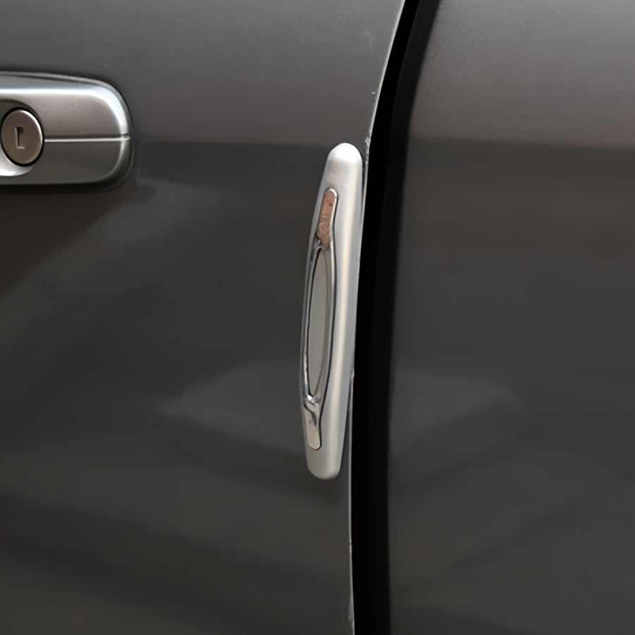 Protectores de parachoques de puertas de coche de 4 piezas, tiras de goma, protectores contra arañazos, duraderos, de plástico