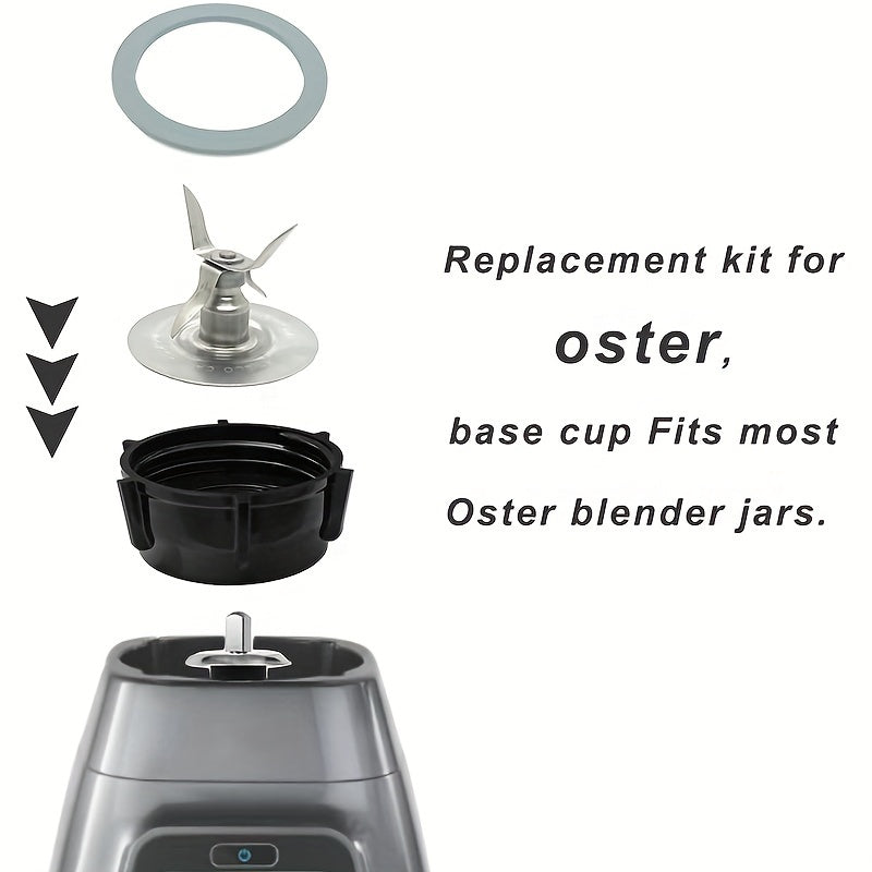 Blender Replacement Parts Set Stainless Steel Ice Blade O-Ring Gasket