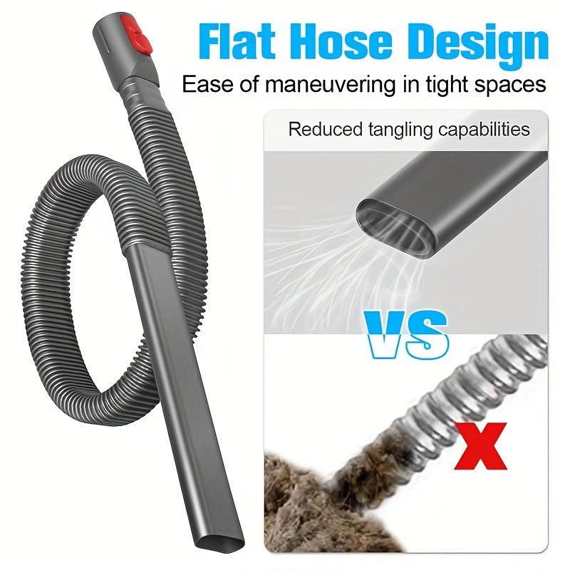 "Dryer Vent Cleaner Kit" vakuum quvuri Dyson V15, V12, V11, V10, V8, V7, V6 vakuum tozalagichlari bilan ishlash uchun mo'ljallangan. Lint tozalagich va quruq lint vakuum quvuri qo'shimchasi kiradi.