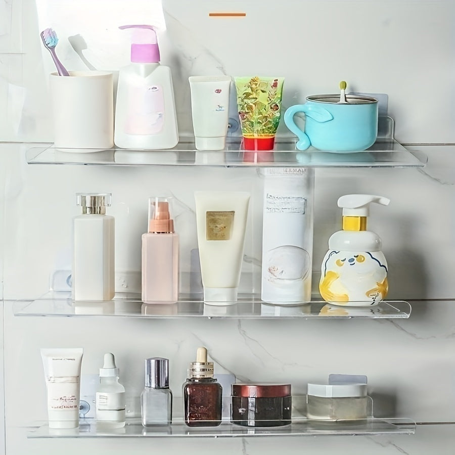 Tozalangan akrilik suzilgan javonlar hammom, oshxona va vinil yozuvlar ko'rgazmasi uchun