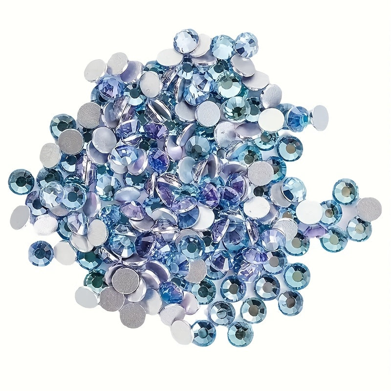 1440/288 dona tekis orqa kristal rhinestones, tirnoq san'ati va aksessuarlar uchun