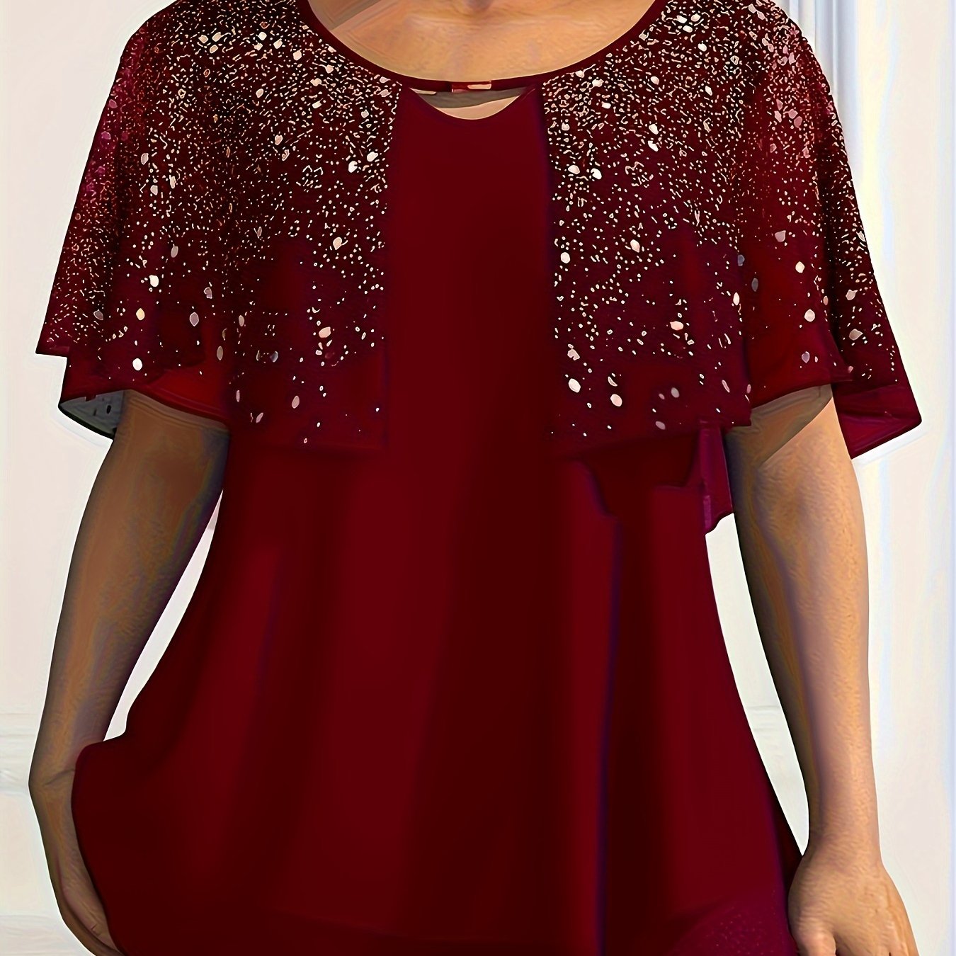 Plus Size Women's Chiffon Cardigan Black Starry Sky Pattern Lightweight Layering