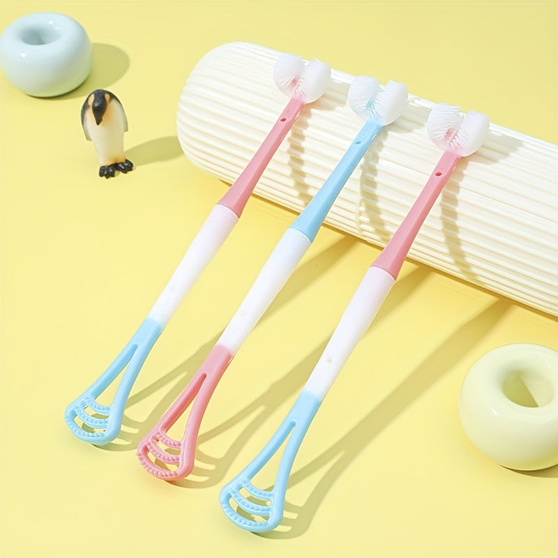 U-shakl silikon tish cho'tkasi oziq-ovqat sifatli yumshoq bosh sayohat uchun stomatologik parvarish