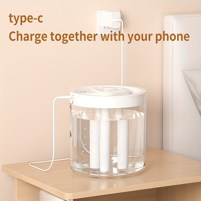 Ultrasonic Humidifier with Face Steamer USB-Powered Plastic Low Voltage for Home Office