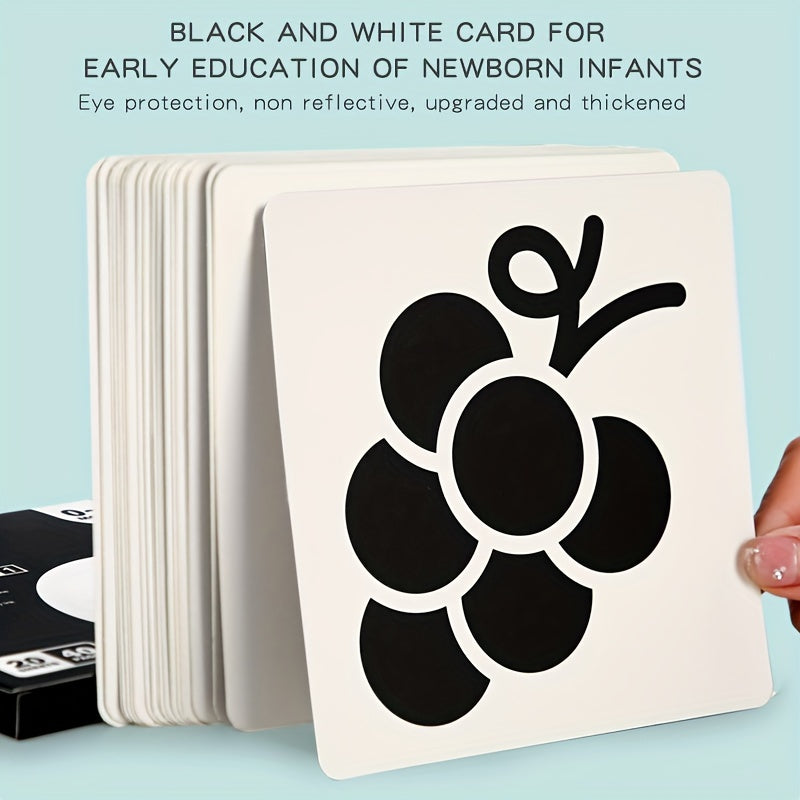 Children's Early Education Cards Black and White Visual Stimulation for Newborns