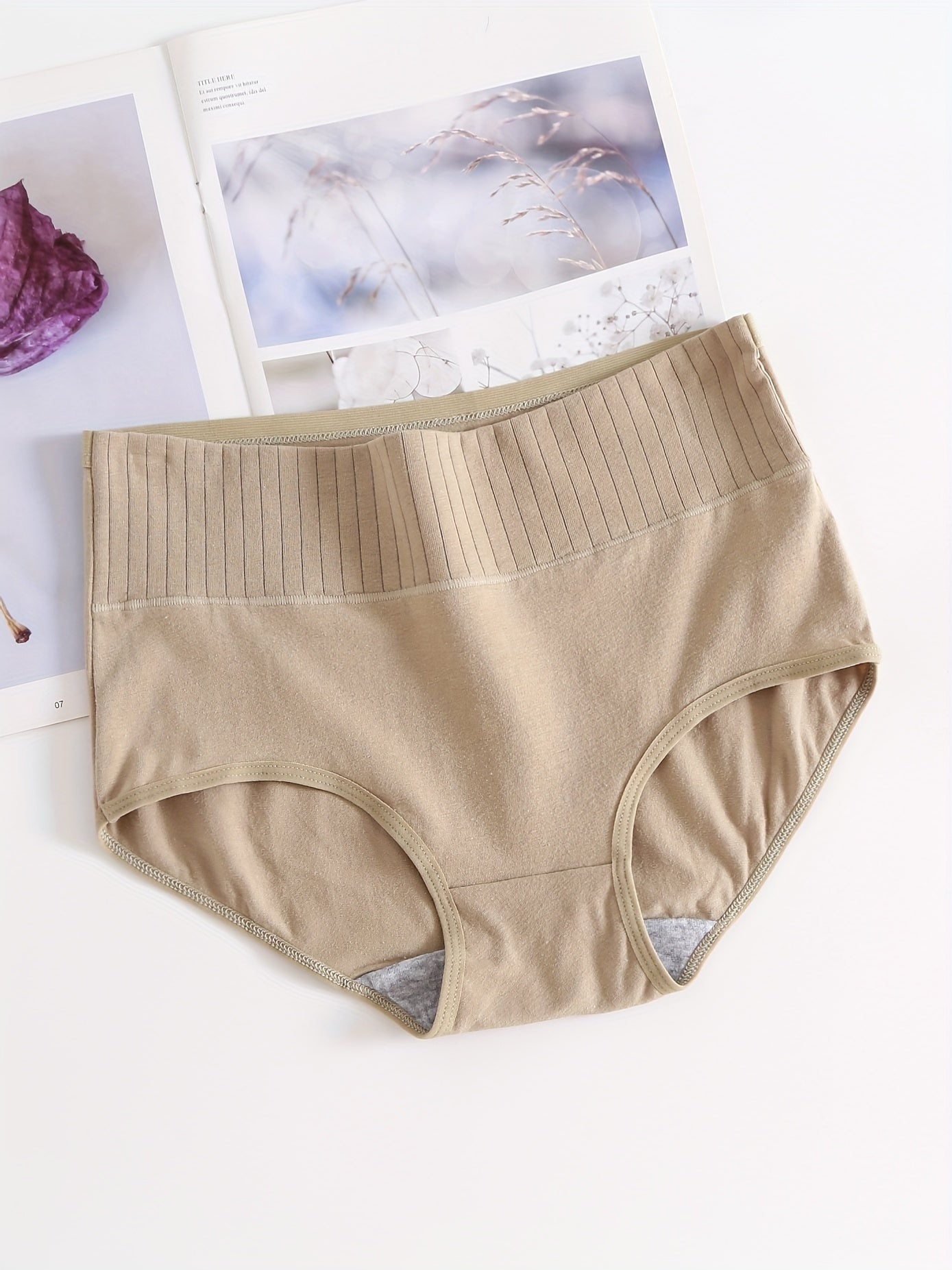 Women's Cotton Mid-Rise Solid Briefs Pack of 5 Comfortable Seamless Underwear