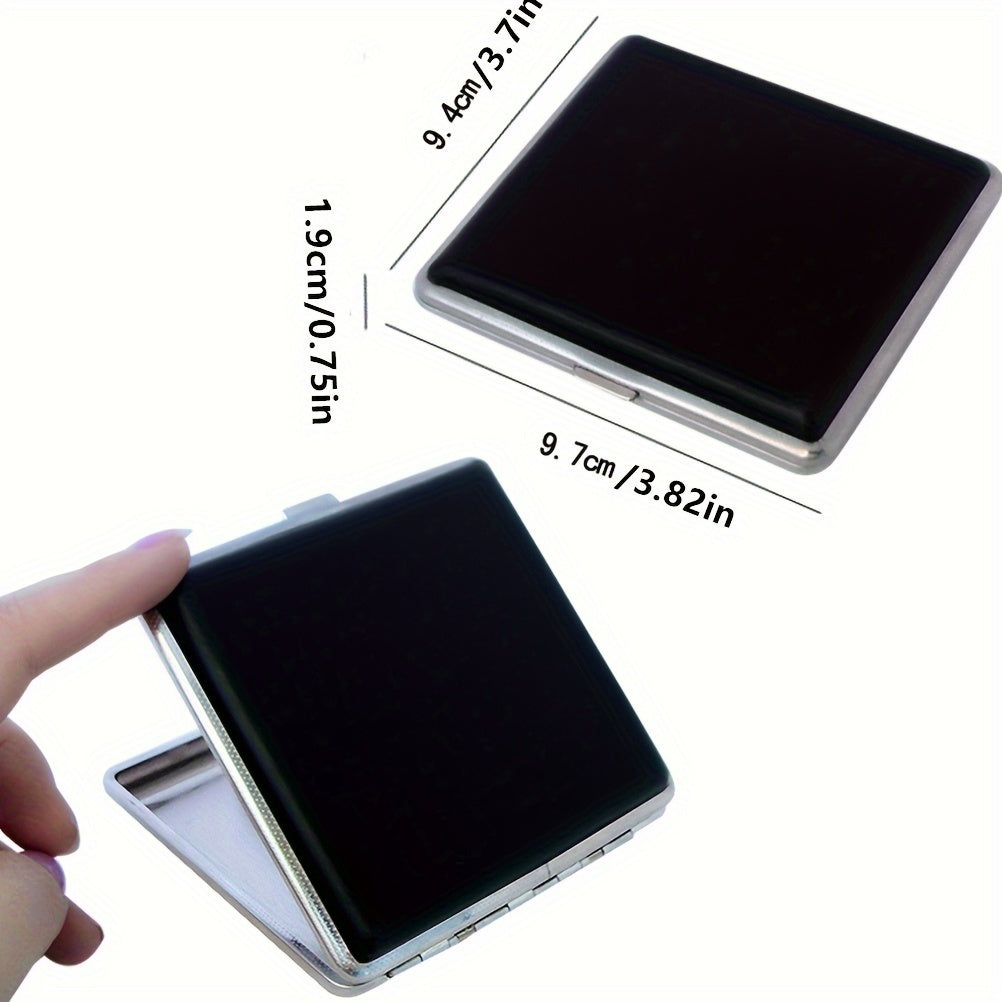 Erkaklar uchun sun'iy charm sigaret qutisi, sigara va chekuvchilar uchun alyuminiy tutqich