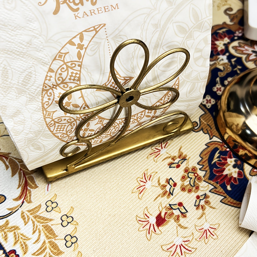 Одноразовые бумажные полотенца с узором лунного Рамадана, упаковка 20 штук, 33 см x 33 см, для дома и ресторана