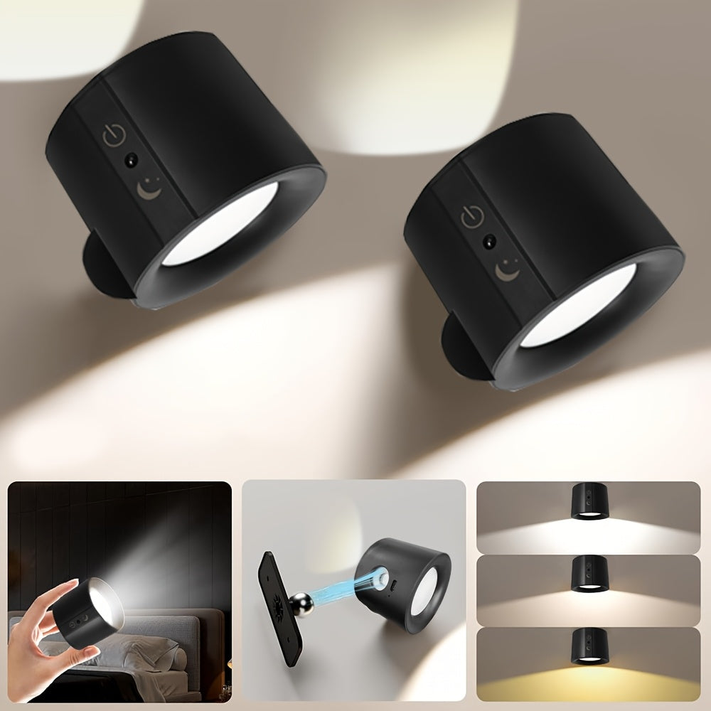 Dimmable LED Wall Lamp with Touch Control Rechargeable Battery Bi-Directional Lighting for Indoor Use