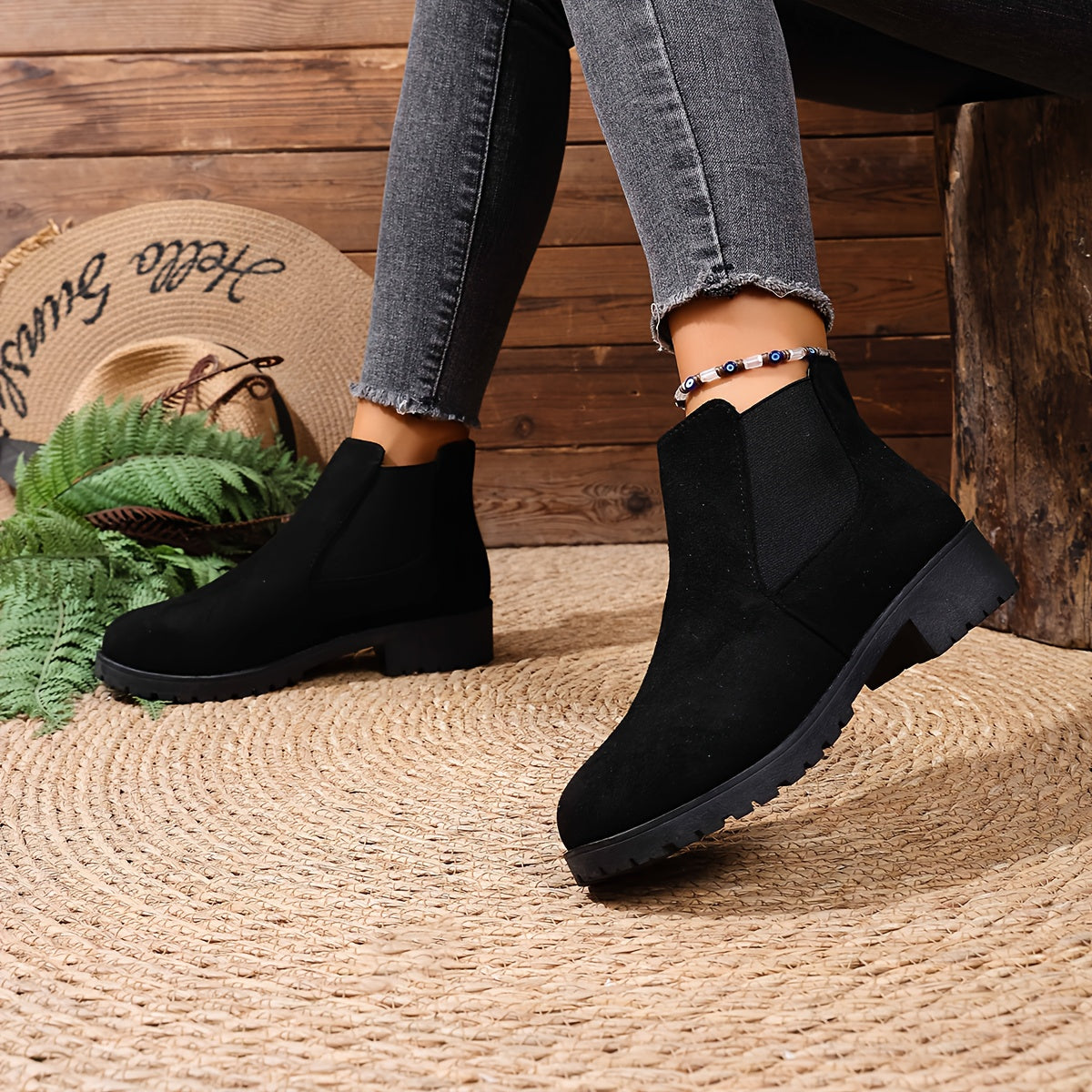 Ayollar uchun Chelseay chakka botlari, yopish uchun, o'rta shish, barcha mavsumlar, qora, jigarrang, ko'k