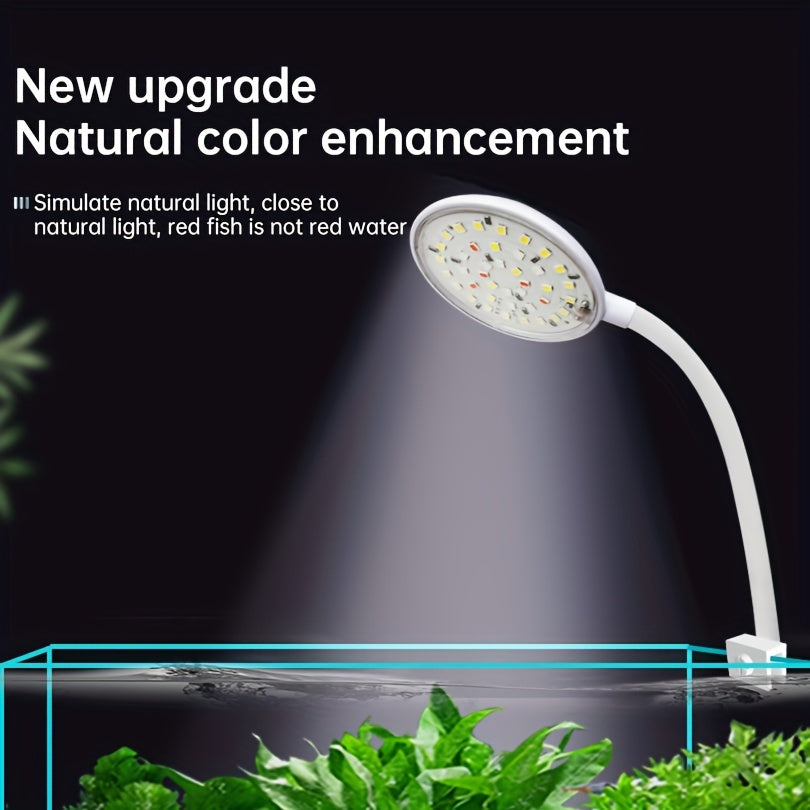 Mini Aquarium Light Clip 5W 7W USB Adjustable 360° Rotating Fish Tank Lighting