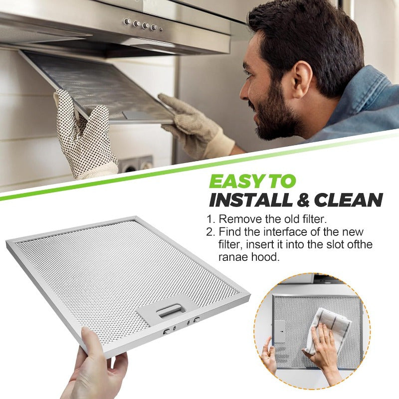 5-Layer Aluminum Mesh Range Hood Grease Filter Replacement 26.67 x 30.48 cm 3 Pack