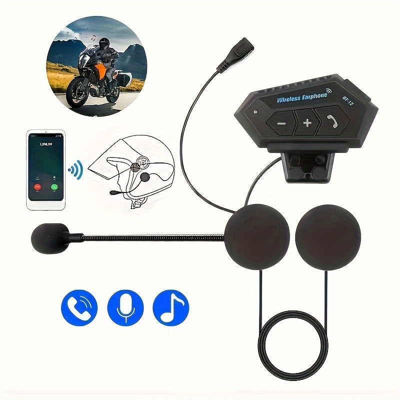 Motorcycle Helmet Headset Wireless BT Handsfree Stereo Music Speaker