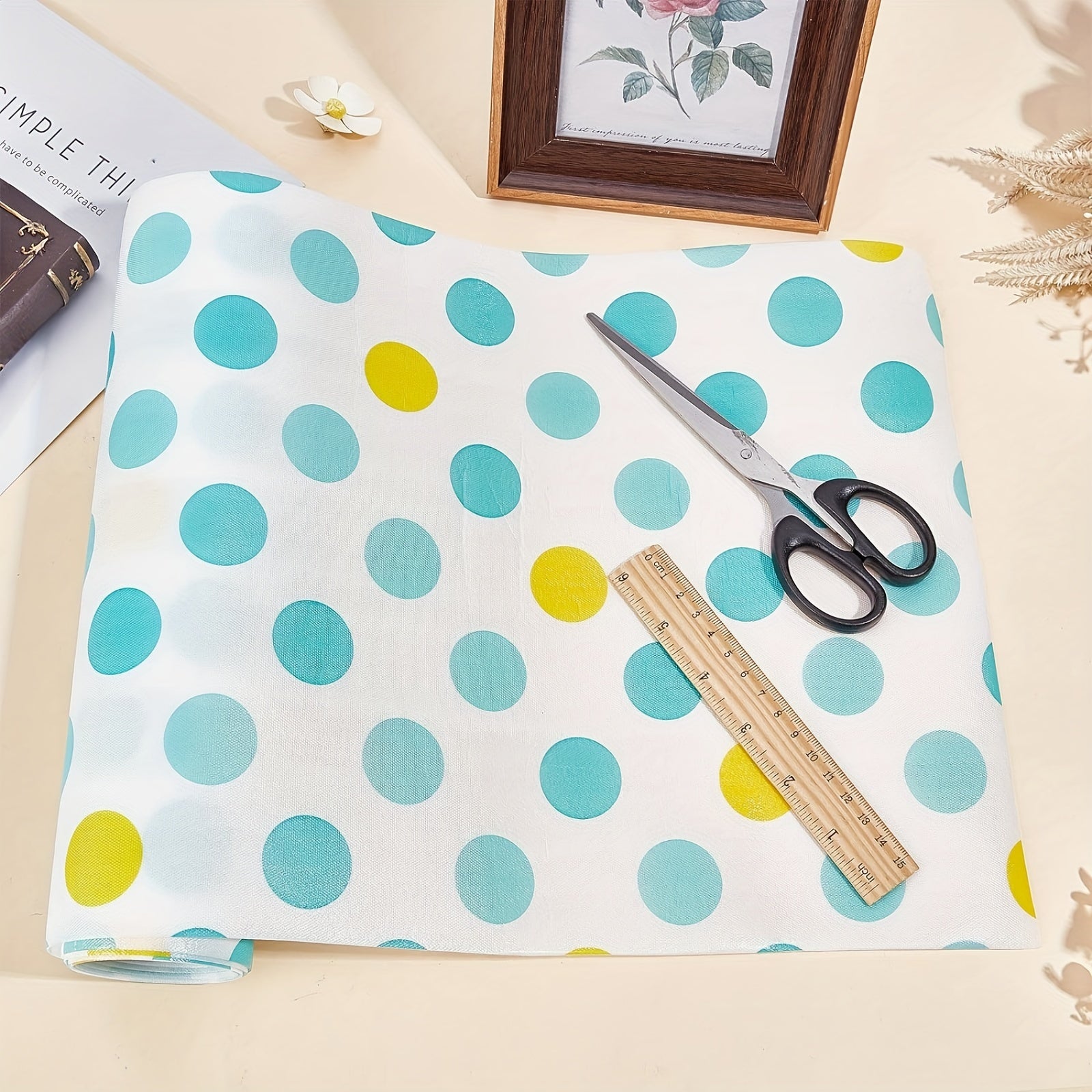 Patterned Non-Adhesive Shelf Liner Waterproof Washable 30cm x 150cm for Kitchen Refrigerator Storage