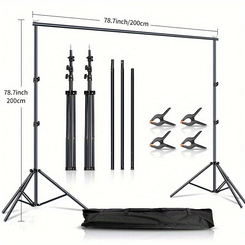 Adjustable Iron Backdrop Stand for Portrait and Green Screen Photography