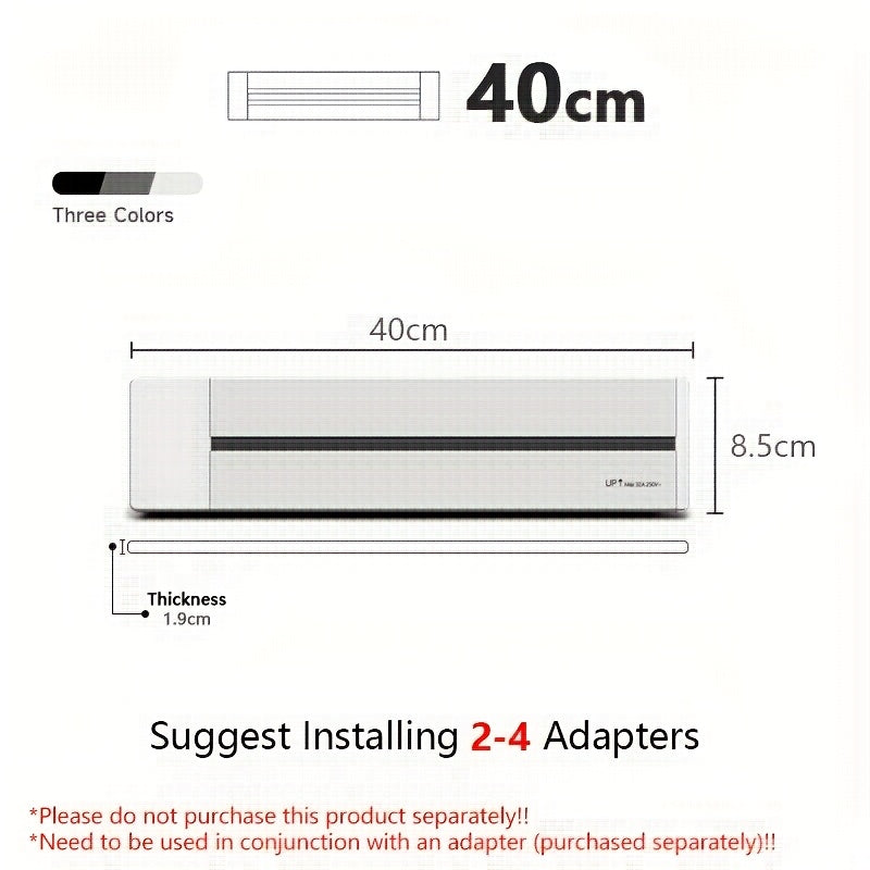 European Standard Rotating Wall Power Socket with USB Type C 220-240V Surface Mount