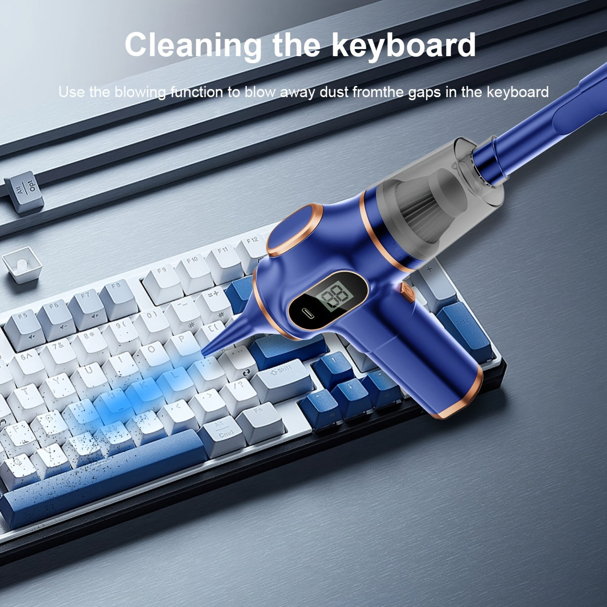 Portable Car Vacuum Cleaner Cordless Handheld with Digital Display Black Rose Gold