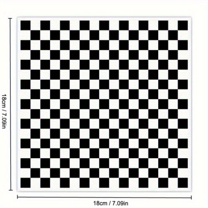 Checkerboard Wax Paper Doilies 100 Pieces Rectangular Food Wrapping Sheets