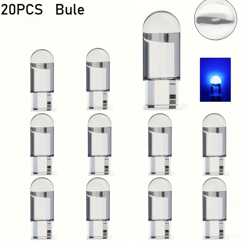 12V W5W LED shisha chiroqlari 6000K oq nur uchun avtomobil ichki qismi, 10-20 ta paket