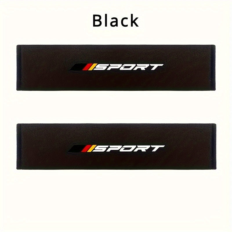 Yumshoq Fleece Avtomobil O'rindiq Kamar Qoplamalari, BMW, AUDI, Mercedes-Benz, VW va Ford uchun Yelka Himoyasi, 2 dona