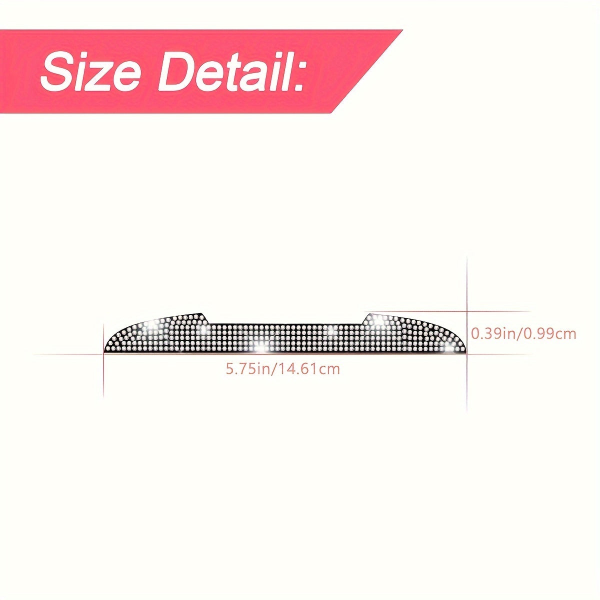 Set of 4 Rhinestone Car Door Handle Scratch Protectors for All Vehicles