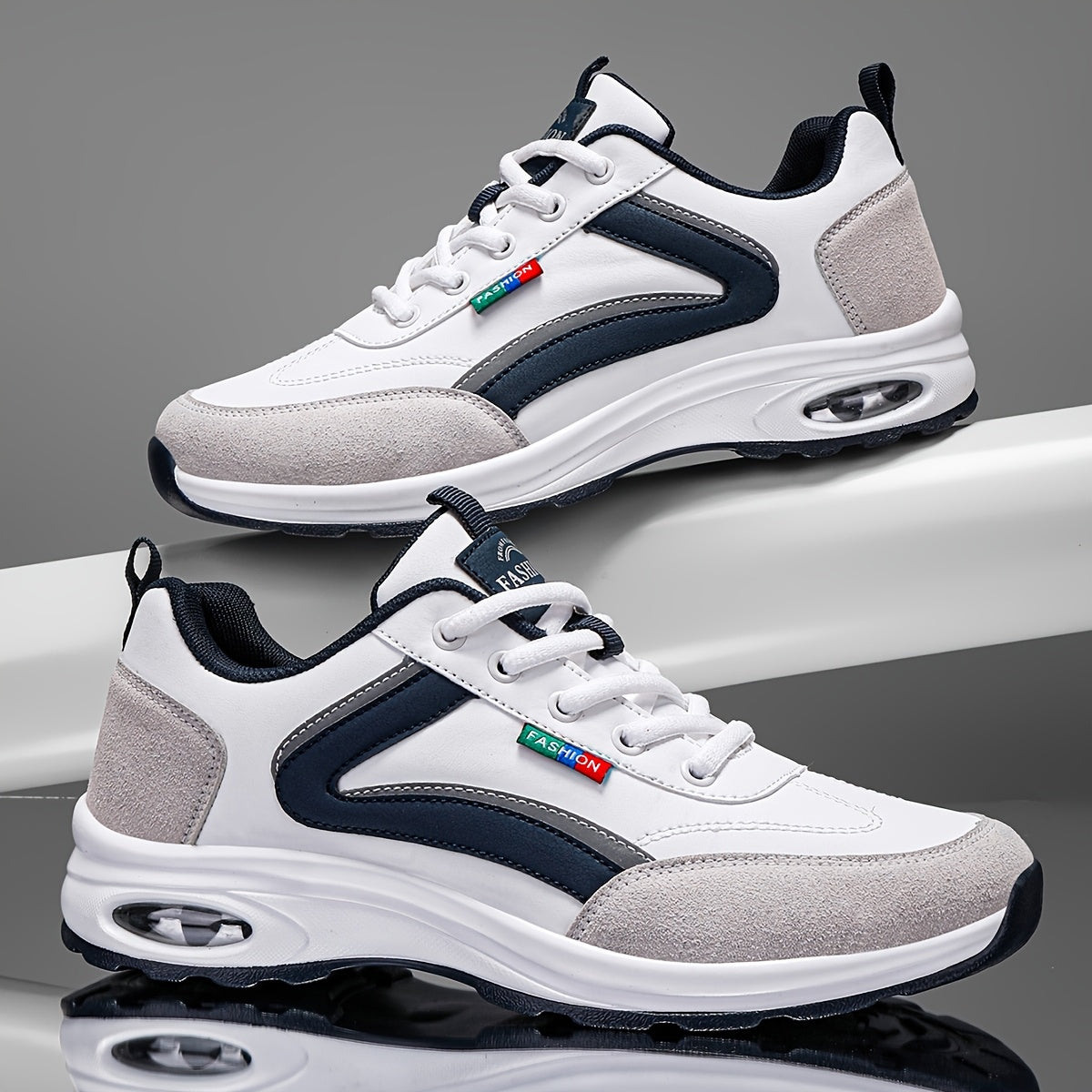 Men's Casual Athletic Sneakers Rubber Sole Fabric Insole Low Top Sports Shoes