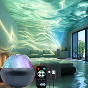 7-Color LED Night Light Water Ripple Effect USB Remote Control for Bedroom and Ambiance