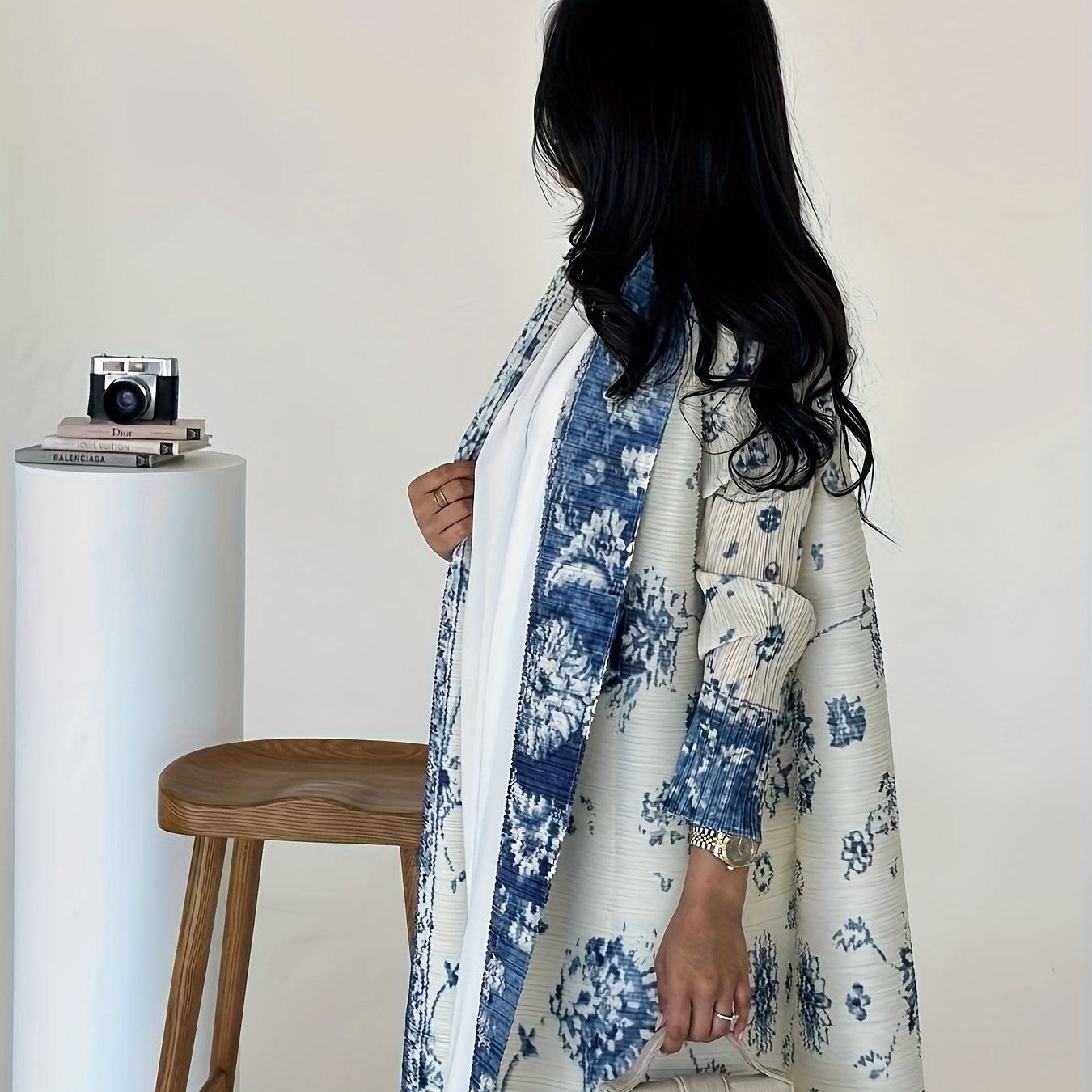 Abaya kaftan de talla grande para mujer con estampado floral, ajuste holgado, transpirable, para verano, temporada de capas