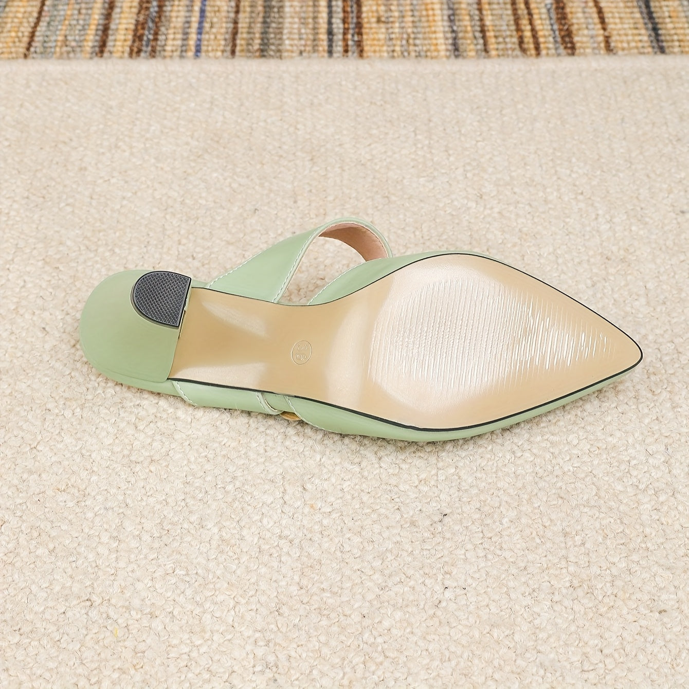 Women Green Block Heel Pumps with Floral Ankle Strap Dress Shoes