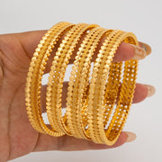 Set of Four Women's Alloy Bangles for Parties and Holidays Dubai-Inspired Jewelry