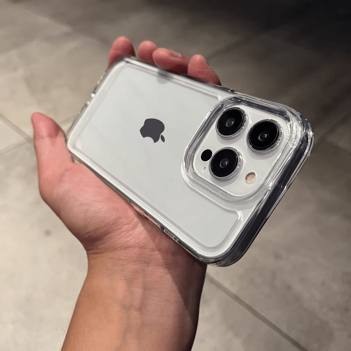 Transparent TPU Phone Case for iPhone Models with Lens Protection Slim and Hollow