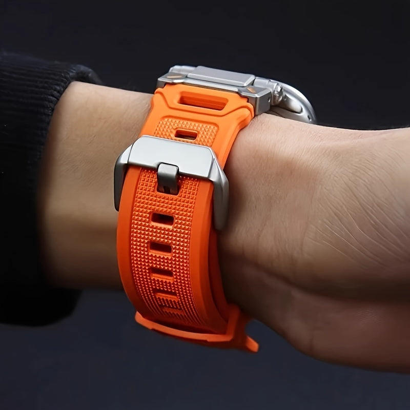 Breathable Silicone Watch Strap for Apple Watch Series 1-9 42mm 44mm 45mm 49mm Stylish Couples Accessory