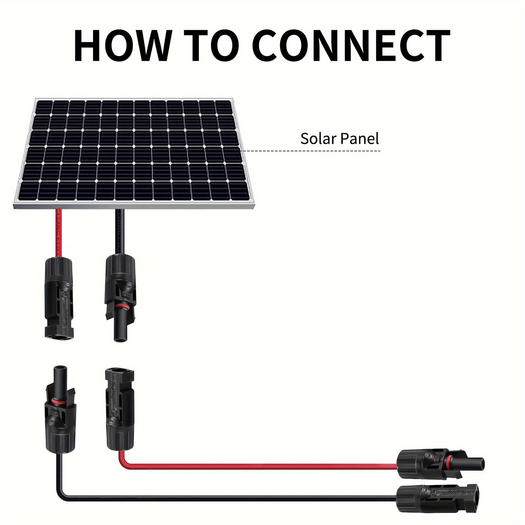 Cable de extensión para panel solar 14AWG 9.14M/12.19M para uso en autocaravanas y exterior